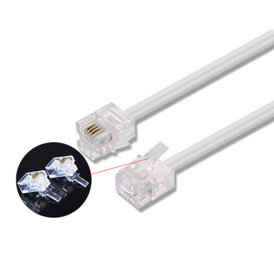Standard 4P4C 4P2C 6P2C 6P4C Telephone Extender Cable 24AWG-28AWG