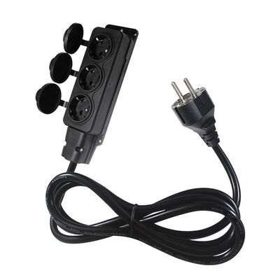 VDE 3 Prong Power Cord Replacement 3 In 1 EU 3pin Male Plug To 3 X EU 3pin Female Sockets