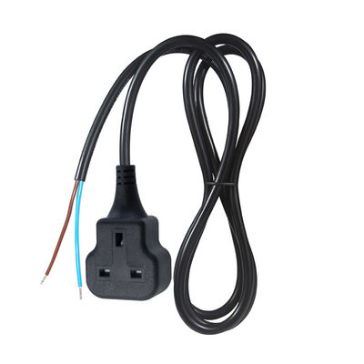 UK Standard (BS) Female Socket with Pre-Stripped and Tinned Wire Terminals for Secure Crimp Connections