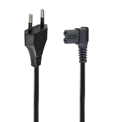 EU 2Pin to Angled C7 Power Cord for Laptop/Monitor/TV VDE Approved Insulation Material PVC/Rubber