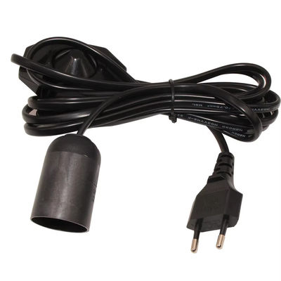 Adjustable Dimmable EU Plug E27 Bulb Holder Cable with Ceiling Lamp for Indoor Lighting 220V-240V Heat-Resistant