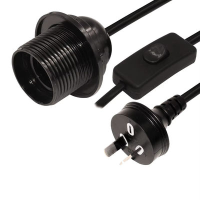 Waterproof E26 Lamp Holder Power Cord AU Plug with 303 Switch for Indoor/Outdoor Lighting 250V 10A