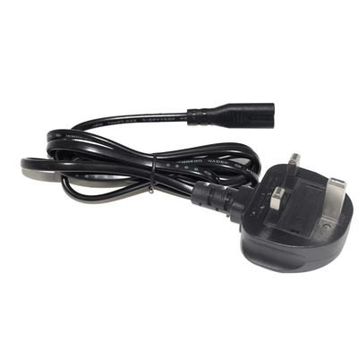 UK to C7 Power Cord Cable 1.5M  250V 2.5A 18AWG Flexible PVC  for Nintendo Switch/Speakers/Laptop Power Supply Adapter