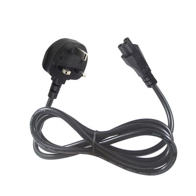 Safety-Certified 250V 5A UK to C5 Power Cord for Laptops & Monitors Home Office with 18AWG 1.2M Tangle-Free Flexible Cable