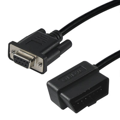 OBD-II to DB9 Diagnostic Adapter Cable with 16-Pin Male to 9-Pin Serial Connector for Vehicle Scan Tool Interface