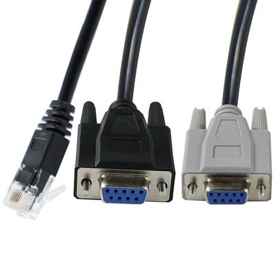 RJ45 to Dual DB9 Male Serial Converter Cable for Console Server Splitter Communication Device