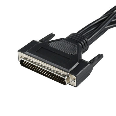 DB-62 Male to 7x DB-9 Male Breakout Cable for Industrial Serial Communication, RS232/RS485 Splitter - 1.2m black