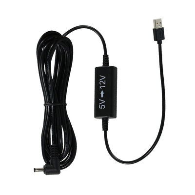 USB to 12V Step-Up Power Cable with Right-Angle DC Plug