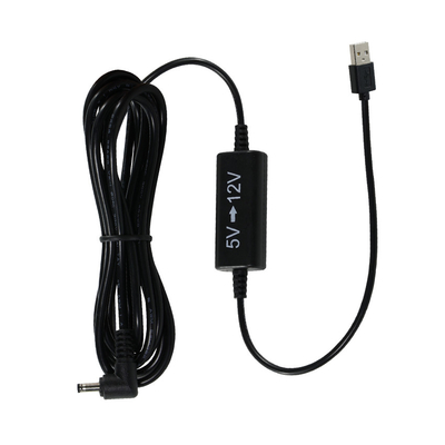 USB to Right-Angle DC 5V to 12V Step-Up Power Cable - Voltage Booster Adapter for Router, LED Strip, Camera, Fan