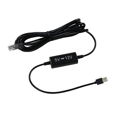 USB to RJ45 Ethernet Power Injector Cable-5V to 12V Step-Up Converter for IP Camera, Router, Mini POE Device