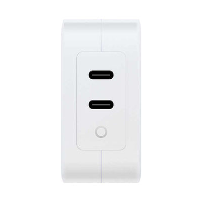 US Plug 100W Dual USB-C Wall Charger – 2-Port Fast Charging Adapter for Laptop, Tablet, Phone, Type-C Devices (100–240V Input)
