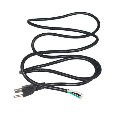 Usa NEMA 5-15P To Stripped Replacement Open End Power Cord With Us Male Connector 18Awg