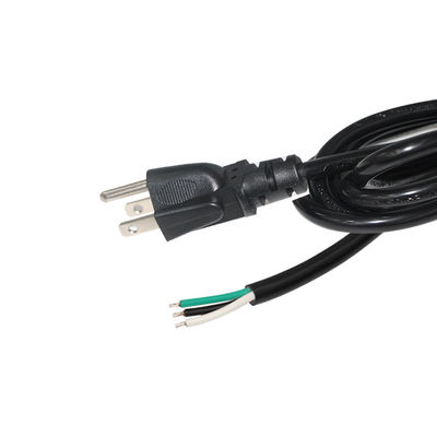 Usa NEMA 5-15P To Stripped Replacement Open End Power Cord With Us Male Connector 18Awg