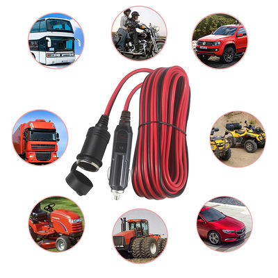 Car Cigarette Lighter Male To Female Solar Power Cable 0.5m-5m Length
