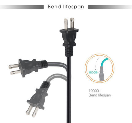 18AWG NEMA 1-15P to C7 US 2 Prong Power Cord