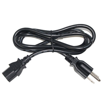 Universal NEMA 5-15P to IEC C13 Power Cord 10A 250V UL Certified for Computers/Servers/Medical Equipment