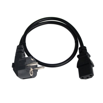 2 Pin AC Power Cord European Power Cords With IEC C13 Connector PVC Jacketed