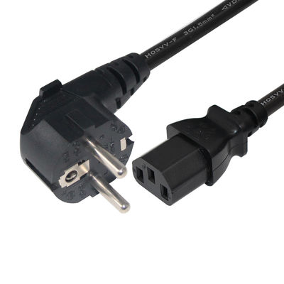2 Pin AC Power Cord European Power Cords With IEC C13 Connector PVC Jacketed