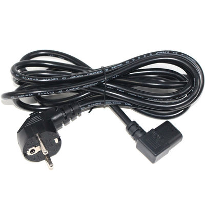 2 Pin AC Power Cord European Power Cords With IEC C13 Connector PVC Jacketed