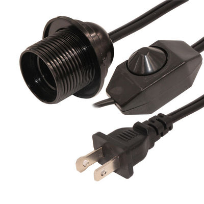 16AWG US Power Cable 2Prong Salt Lamp Power Cord With E12 E14 E26 E27