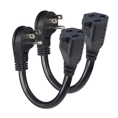 Us 5-15p To Nema 5-15r Female Plug Electric Power Cord For PC Power Supply 1FT 2FT