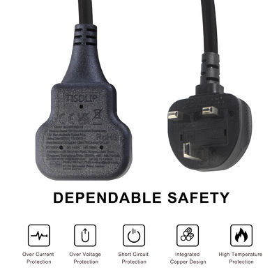 1M Electric Power Cord 13A 250V Ac Extension Cable For Rice Cooker