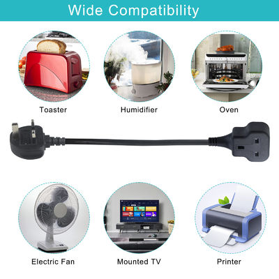 1M Electric Power Cord 13A 250V Ac Extension Cable For Rice Cooker
