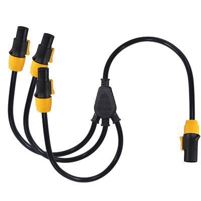 Nac3fca Indoor and Outdoor 20A True1 Male To 3 Female Y Splitter PowerCON Cable 1m-10m Length