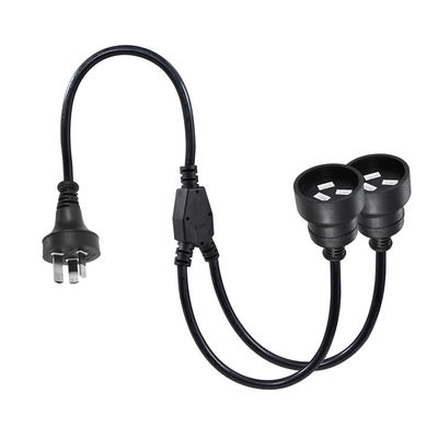 Indoor 3M 3 Prong Extension Cable Male To Dual Female Y Splitter Power Cord