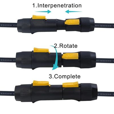 Lockable PowerCon True1 Male To Female 20A Cable for Safe and Secure For Stage Light