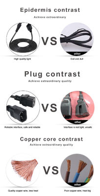 IEC C19 to C14 Power Cord 16AWG 250V 1.8m for Industrial Equipment