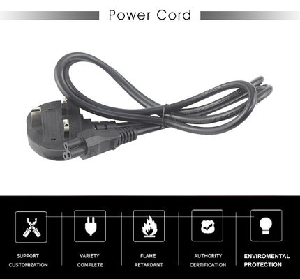 16A BS Standard Electric Power Cord With 3*1.5 Cable And Surge Protection To IEC C5