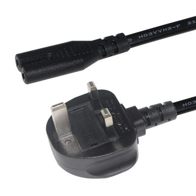 Pure Copper Conductor 1.5m Black Figure 8 Power Cord IEC C7 UK Power Cable