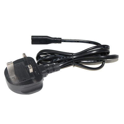 Pure Copper Conductor 1.5m Black Figure 8 Power Cord IEC C7 UK Power Cable