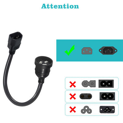 240V 3 Prong IEC 320 C14  Electric Power Cord For Smooth TV Connection In Australia