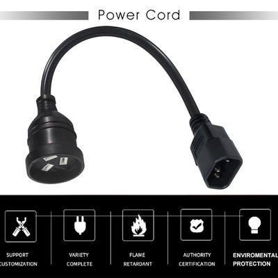 240V 3 Prong IEC 320 C14  Electric Power Cord For Smooth TV Connection In Australia