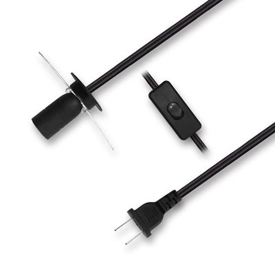 NEMA 1-15P Power Cord with E27 Bulb Holder and Dimmer Switch