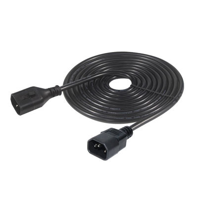 OEM 1.5M Computer AC Electric Power Cord IEC C14 Plug To IEC C13 Female Connectors