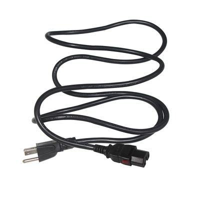 Locking Us Plug To Iec C15 Desktop Computer Power Cable 16AWG- 18AWG