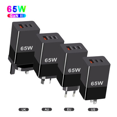 65W Mini Type-C Fast Charging PPS 65W GaN Charger with Three Ports and A 2C Technology