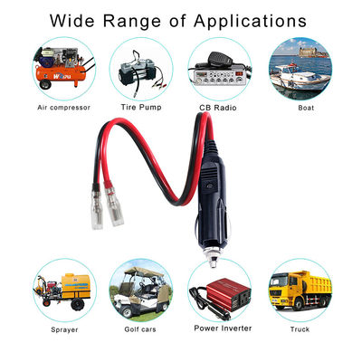 Fuse 15A with LED Light Car Cigarette Lighter Strip End Extension Cable