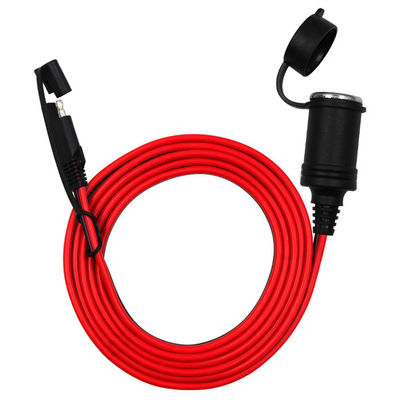 Low Voltage Solar Battery Cable Cigar Lighter Socket To SAE Charging Extension Wire