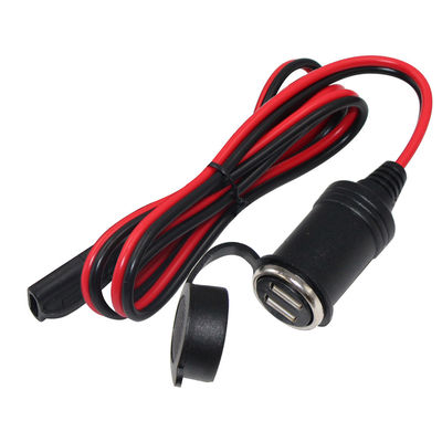 Low Voltage Solar Battery Cable Cigar Lighter Socket To SAE Charging Extension Wire