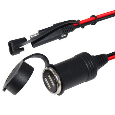 Low Voltage Solar Battery Cable Cigar Lighter Socket To SAE Charging Extension Wire