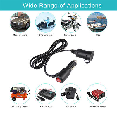 Car Cigarette Lighter Charger with Switch and Male To Female Connector