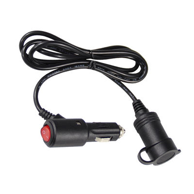 Car Cigarette Lighter Charger with Switch and Male To Female Connector
