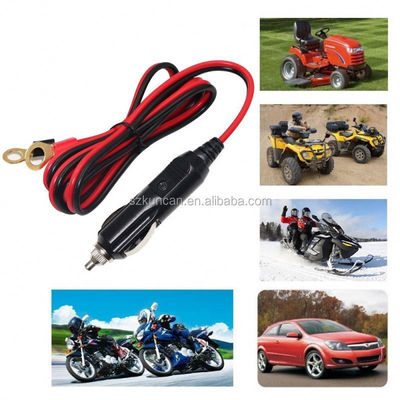 1M Spt-2 12V 24V Solar Power Cable Car Cigarette Lighter Male Adapter To 2 Ring Terminal