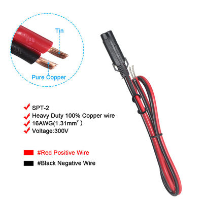 STP-2 18/16AWG SAE To Tinned Stripped Solar Power Cable 12V