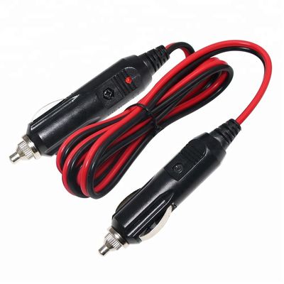 Car Cigarette Lighter Male To Male 10A Fuse Solar Power Cable 12-24volt