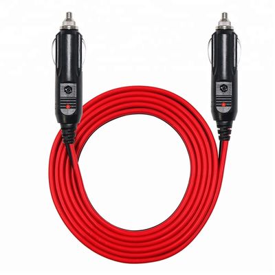 Car Cigarette Lighter Male To Male 10A Fuse Solar Power Cable 12-24volt
